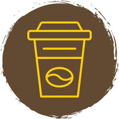 Kahve fincanı. Web simgesi basit illüstrasyon                