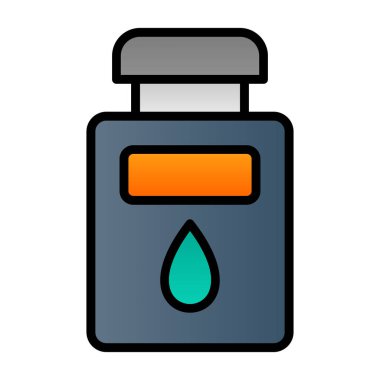 Sıvı vektör simgesi olan su şişesi.