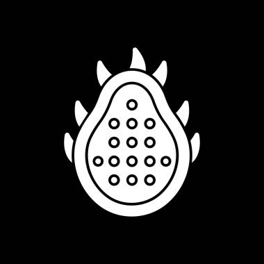 ejderha meyve simgesi, vektör illüstrasyonu basit tasarım 