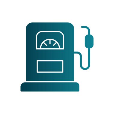 benzin istasyonu simgesi, vektör illüstrasyonu