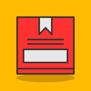 kutu simgesi, vektör illüstrasyonu basit tasarım