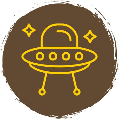 Uzaylı. Web simgesi basit illüstrasyon 