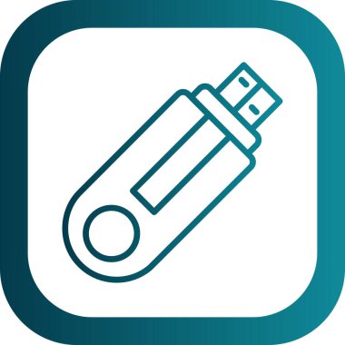 USB web simgesi, vektör çizim 