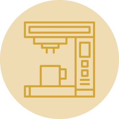 kahve makinesi ikon vektör illüstrasyonu