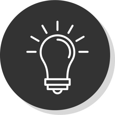 ampul simgesi, vektör illüstrasyonu 