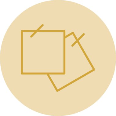 Yapışkan notlar web simgesi basit illüstrasyon 