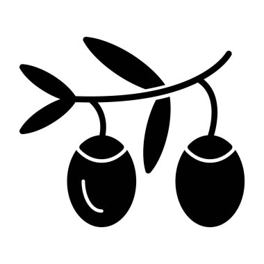 kiraz meyve simgesi vektör illüstrasyon