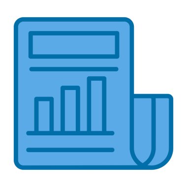 gazete simgesi, vektör illüstrasyonu basit tasarım