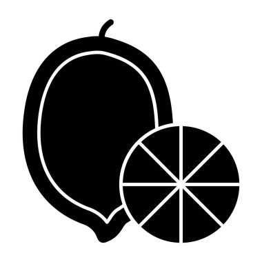 lemon. Web simgesi basit illüstrasyon