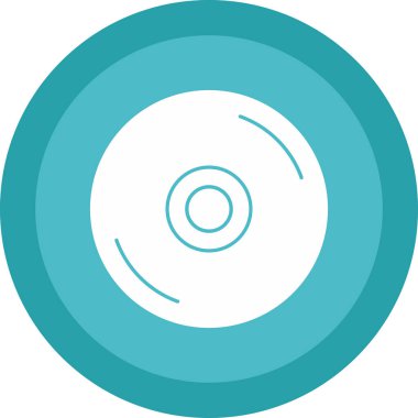 CD mi? Web simgesi basit illüstrasyon