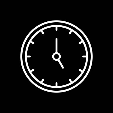 Saat. Web simgesi basit illüstrasyon                  