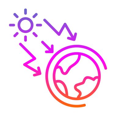 Sera etkisi web simgesi vektör illüstrasyonu