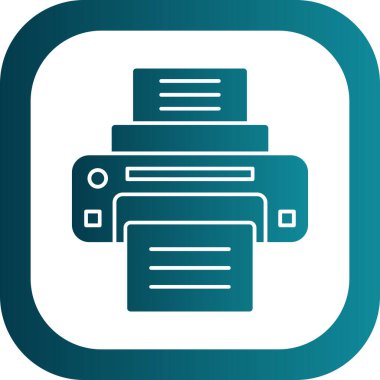  yazıcı web simgesi basit illüstrasyon