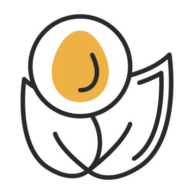 Yumurta ikonlu yumurtalar, Paskalya ile ilgili vektör illüstrasyonu