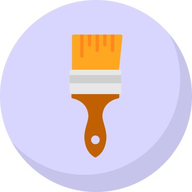 Boya fırçası simgesinin vektör illüstrasyonu