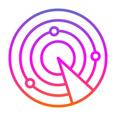 Radar modern simgesinin vektör illüstrasyonu              