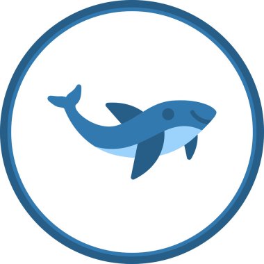 Balina hayvan ikonu. özet çizimi