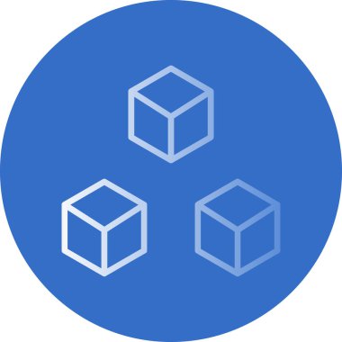 üç küp web simgesi, illüstrasyon vektörü 