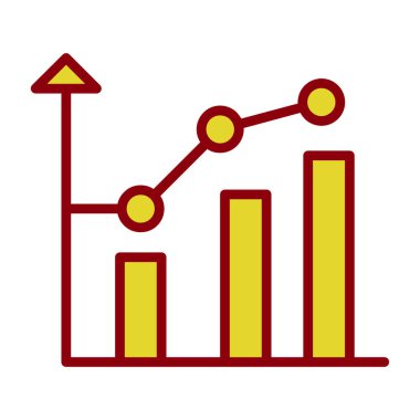 Diyagram vektör renk çizgisi simgesi 