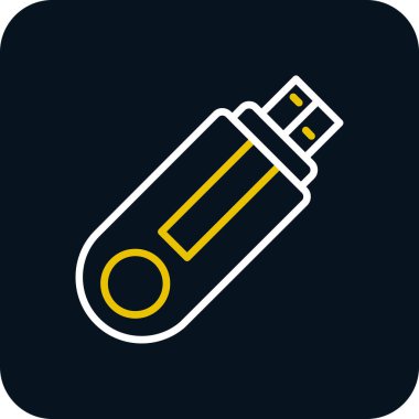 USB web simgesi, vektör çizim 