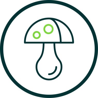 Mantar. Web simgesi basit illüstrasyon