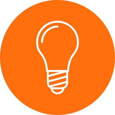 Ampul simgesi web basit illüstrasyon