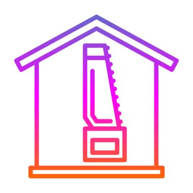 Ev Onarımı Web simgesi vektör illüstrasyonu