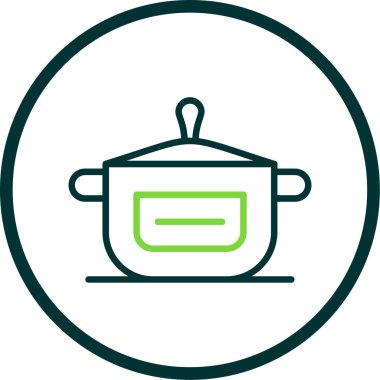 yemek kabı simgesi, vektör illüstrasyonu