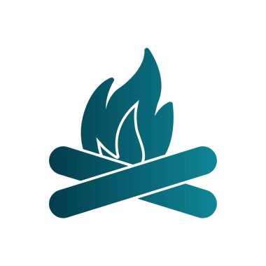 Şenlik ateşi. Web simgesi basit tasarım