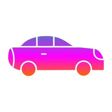 araba simgesi, vektör illüstrasyonu 