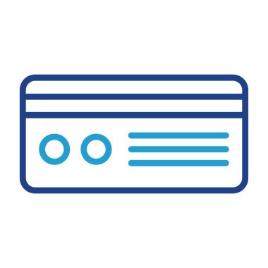 Kredi kartı simgesi, vektör illüstrasyonu basit tasarım