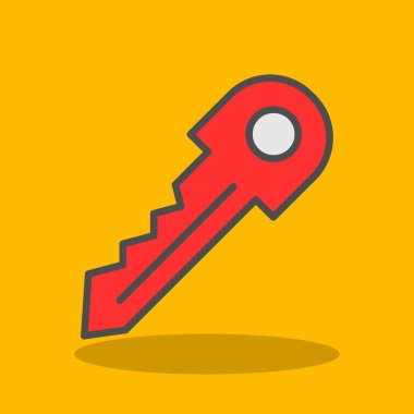 Anahtar. Web simgesi basit illüstrasyon
