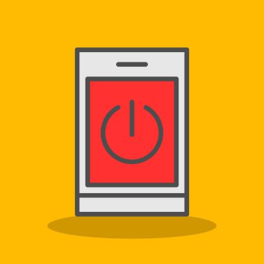 Akıllı telefon simgesinin vektör illüstrasyonu 