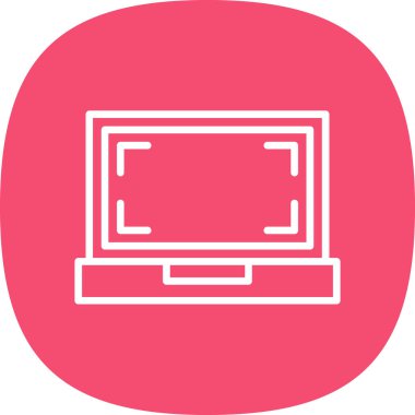 bilgisayar monitörü ikon vektör illüstrasyonu