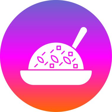 renk mutfak kepçesi simgesi beyaz arkaplanda izole edilmiş. Yemek pişirme aleti. Çatal bıçak takımı. Değişken rastgele dinamik şekiller. vektör illüstrasyonu