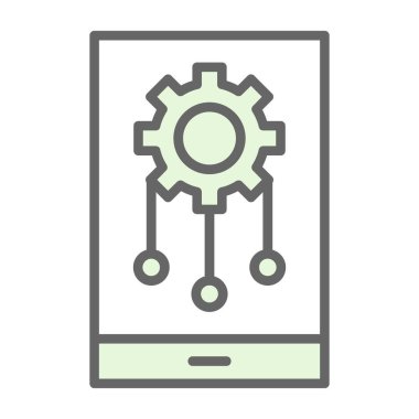 akıllı telefon simgesi, vektör illüstrasyonu basit tasarım