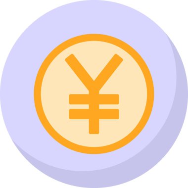yen. Web simgesi basit illüstrasyon