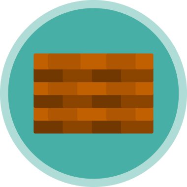 İnşaat tuğlaları düz simge, vektör illüstrasyonu