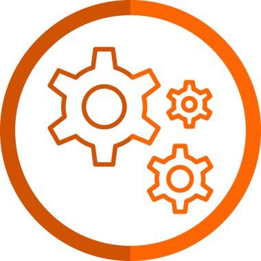 Gears'ı satırı vektör simgesi 