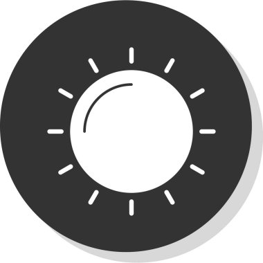 Güneş Simgesi Vektör illüstrasyonu 