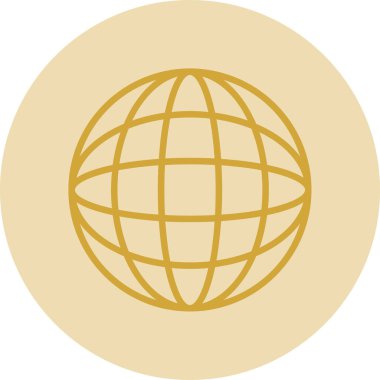 Dünya çapında simge vektör illüstrasyonu 