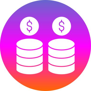 Para için. Web simgesi basit illüstrasyon