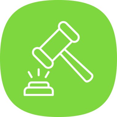 Açık arttırma. Web simgesi vektör illüstrasyonu 