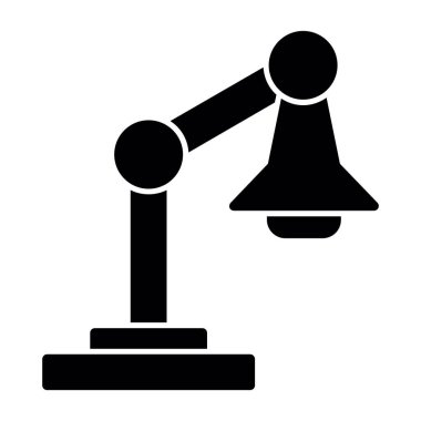 Masa lambası simgesinin vektör illüstrasyonu 