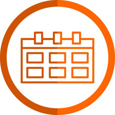 basit takvim simgesini, vektör çizim