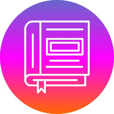 Kitap simgesinin vektör illüstrasyonu 