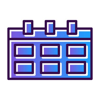 basit takvim simgesini, vektör çizim