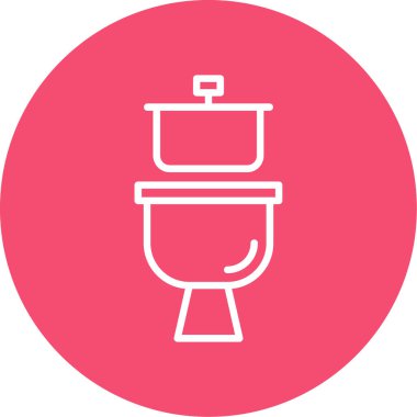 Tuvalet. Web simgesi basit illüstrasyon 