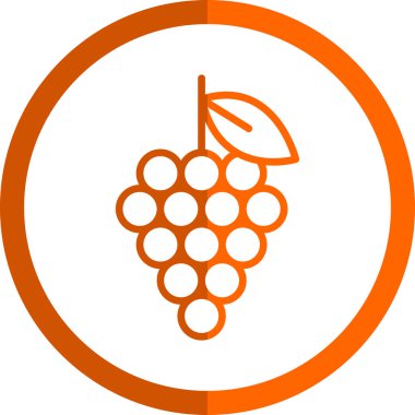 üzüm ikonu vektör illüstrasyonu 