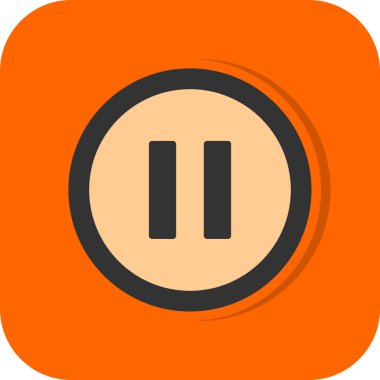 pause button. web simple illustration